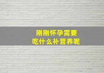 刚刚怀孕需要吃什么补营养呢