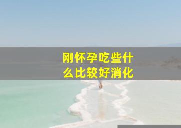 刚怀孕吃些什么比较好消化