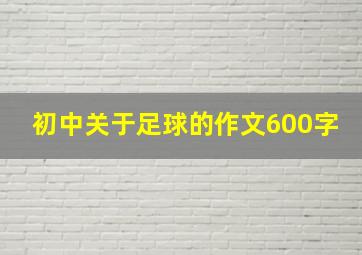 初中关于足球的作文600字