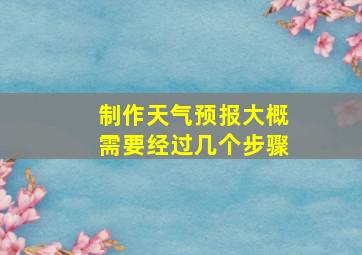 制作天气预报大概需要经过几个步骤