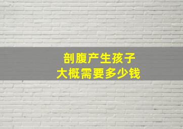 剖腹产生孩子大概需要多少钱