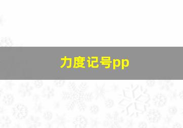 力度记号pp