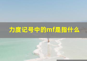 力度记号中的mf是指什么