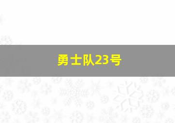 勇士队23号