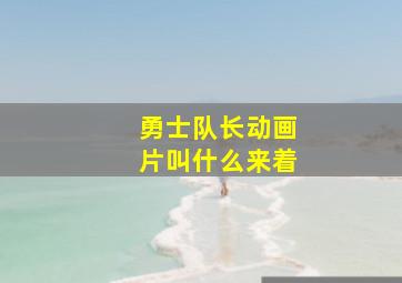 勇士队长动画片叫什么来着