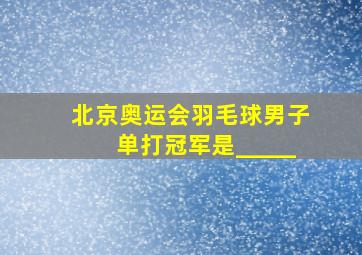 北京奥运会羽毛球男子单打冠军是_____