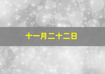 十一月二十二日