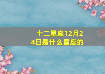 十二星座12月24日是什么星座的