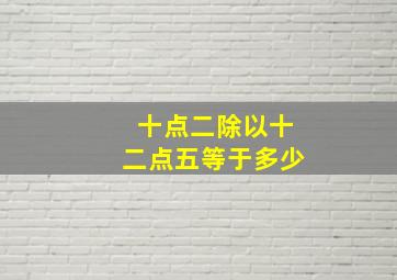 十点二除以十二点五等于多少