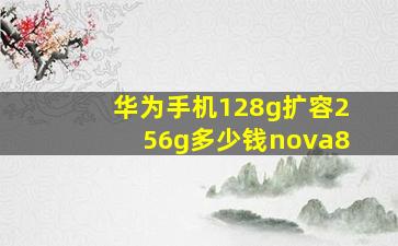 华为手机128g扩容256g多少钱nova8