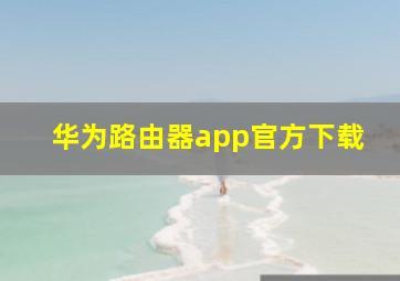 华为路由器app官方下载