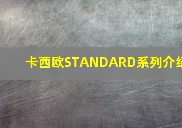 卡西欧STANDARD系列介绍