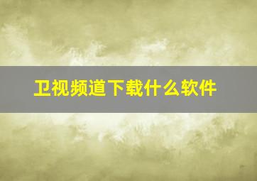 卫视频道下载什么软件