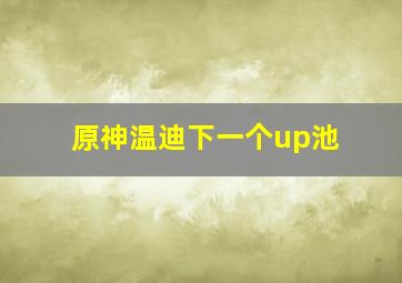 原神温迪下一个up池