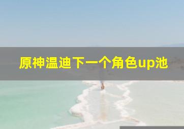 原神温迪下一个角色up池