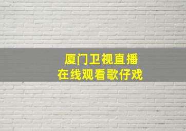 厦门卫视直播在线观看歌仔戏