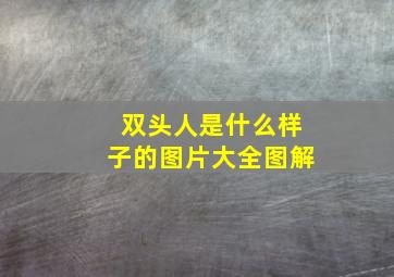 双头人是什么样子的图片大全图解