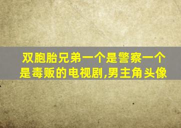 双胞胎兄弟一个是警察一个是毒贩的电视剧,男主角头像