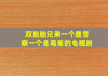 双胞胎兄弟一个是警察一个是毒贩的电视剧