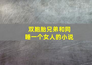 双胞胎兄弟和同睡一个女人的小说