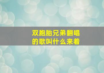 双胞胎兄弟翻唱的歌叫什么来着