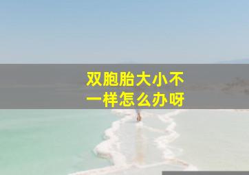 双胞胎大小不一样怎么办呀