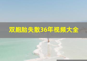 双胞胎失散36年视频大全