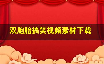 双胞胎搞笑视频素材下载