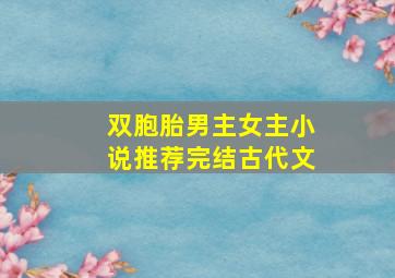 双胞胎男主女主小说推荐完结古代文