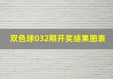 双色球032期开奖结果图表