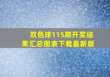 双色球115期开奖结果汇总图表下载最新版