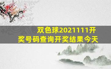 双色球2021111开奖号码查询开奖结果今天