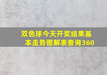 双色球今天开奖结果基本走势图解表查询360