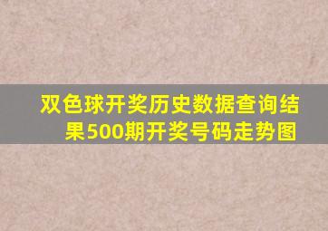 双色球开奖历史数据查询结果500期开奖号码走势图