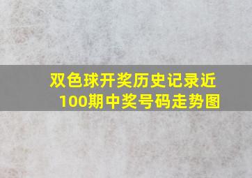 双色球开奖历史记录近100期中奖号码走势图