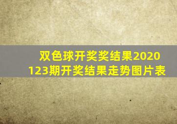 双色球开奖奖结果2020123期开奖结果走势图片表