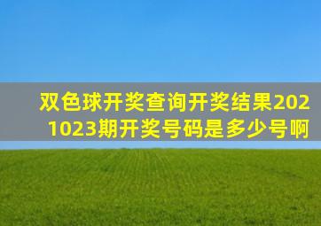 双色球开奖查询开奖结果2021023期开奖号码是多少号啊