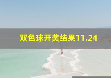 双色球开奖结果11.24