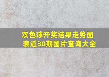 双色球开奖结果走势图表近30期图片查询大全