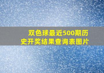 双色球最近500期历史开奖结果查询表图片