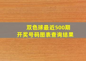 双色球最近500期开奖号码图表查询结果