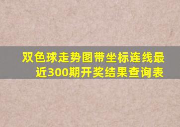 双色球走势图带坐标连线最近300期开奖结果查询表