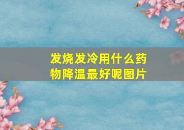 发烧发冷用什么药物降温最好呢图片