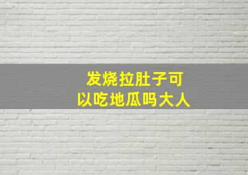 发烧拉肚子可以吃地瓜吗大人