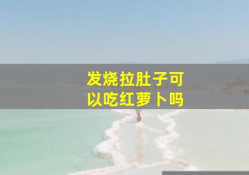 发烧拉肚子可以吃红萝卜吗