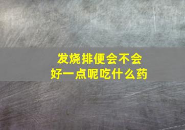 发烧排便会不会好一点呢吃什么药