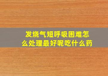 发烧气短呼吸困难怎么处理最好呢吃什么药