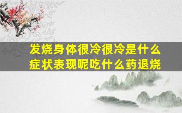 发烧身体很冷很冷是什么症状表现呢吃什么药退烧