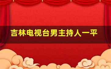 吉林电视台男主持人一平