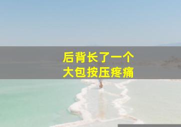 后背长了一个大包按压疼痛